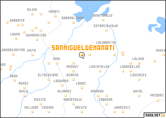 map of San Miguel de Manatí