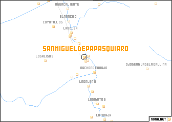 map of San Miguel de Papasquiaro