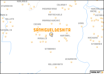 map of San Miguel de Shita
