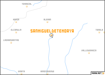 map of San Miguel de Temoaya