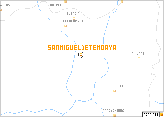 map of San Miguel de Temoaya