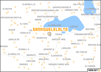 map of San Miguel El Alto