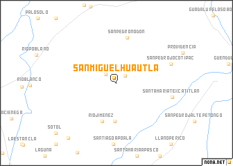 map of San Miguel Huautla