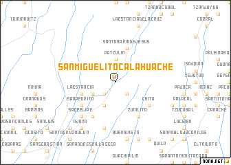 map of San Miguelito Calahuaché