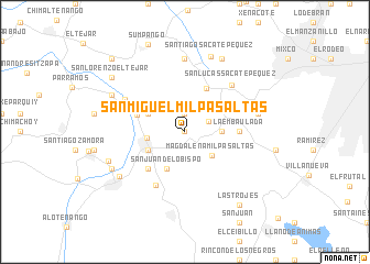 map of San Miguel Milpas Altas