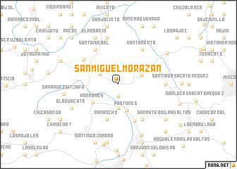 map of San Miguel Morazán