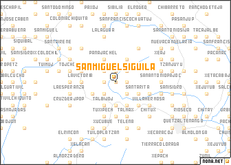 map of San Miguel Sigüilá