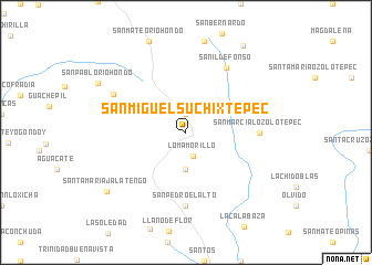 map of San Miguel Suchixtepec