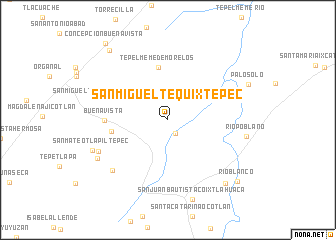 map of San Miguel Tequixtepec