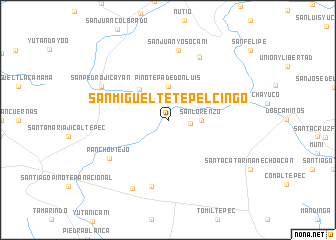 map of San Miguel Tetepelcingo