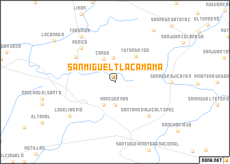 map of San Miguel Tlacamama