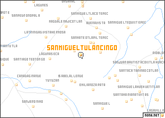 map of San Miguel Tulancingo