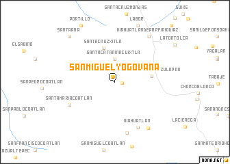 map of San Miguel Yogovana