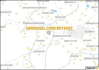map of San Miguel Zinacantepec