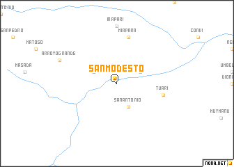 map of San Modesto