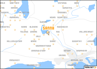 map of Sanna