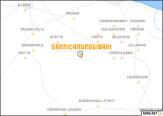 map of Sannicandro di Bari