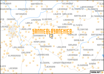 map of San Nicolás Anchico