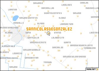 map of San Nicolás de González