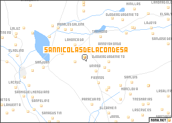 map of San Nicolás de la Condesa