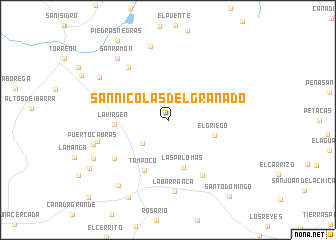 map of San Nicolás del Granado