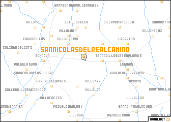 map of San Nicolás del Real Camino