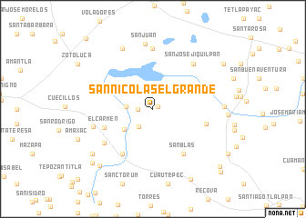 map of San Nicolás el Grande