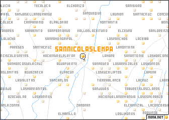 map of San Nicolás Lempa