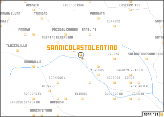 map of San Nicolás Tolentino