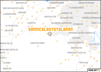 map of San Nicolás Totolapan