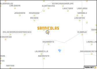 San Nicolás (Mexico) map - nona.net