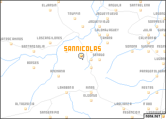 map of San Nicolás