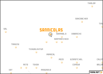 map of San Nicolás