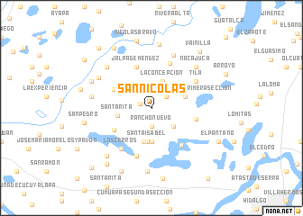 map of San Nicolás