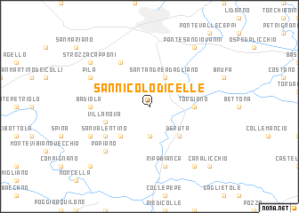 map of San Nicolò di Celle