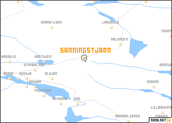 map of Sänningstjärn