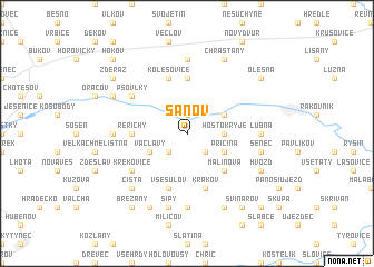 map of Šanov