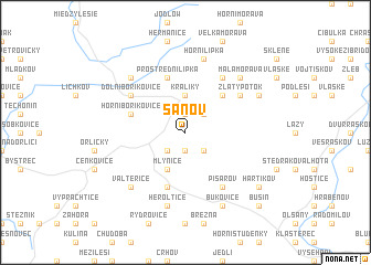 map of Šanov