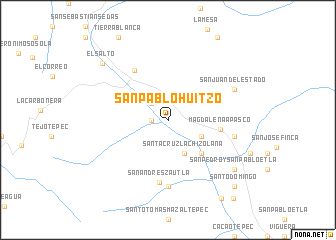 map of San Pablo Huitzo