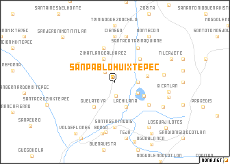 map of San Pablo Huixtepec