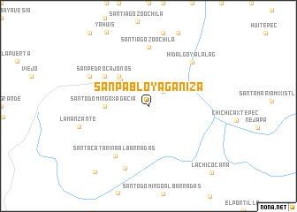 map of San Pablo Yaganiza