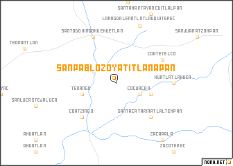 map of San Pablo Zoyatitlanapan