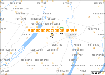 map of San Pancrazio Parmense