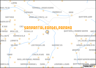 map of San Pantaleón del Páramo