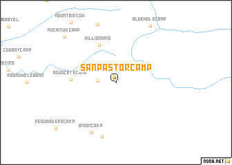 map of San Pastor Camp