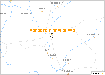 map of San Patricio de la Mesa