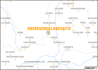 map of San Pedro de la Bendita