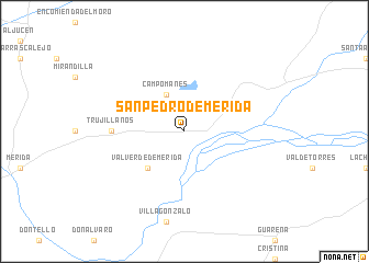 map of San Pedro de Mérida