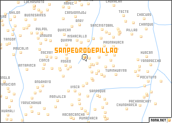 map of San Pedro de Pillao