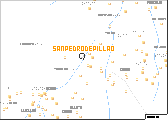 map of San Pedro de Pillao